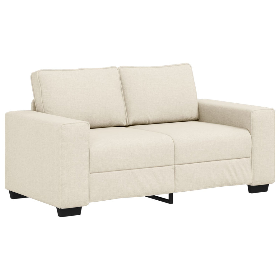 2-Piece Sofa Set Met Kussens In Linnen 2-zitter + 3-zitter bank