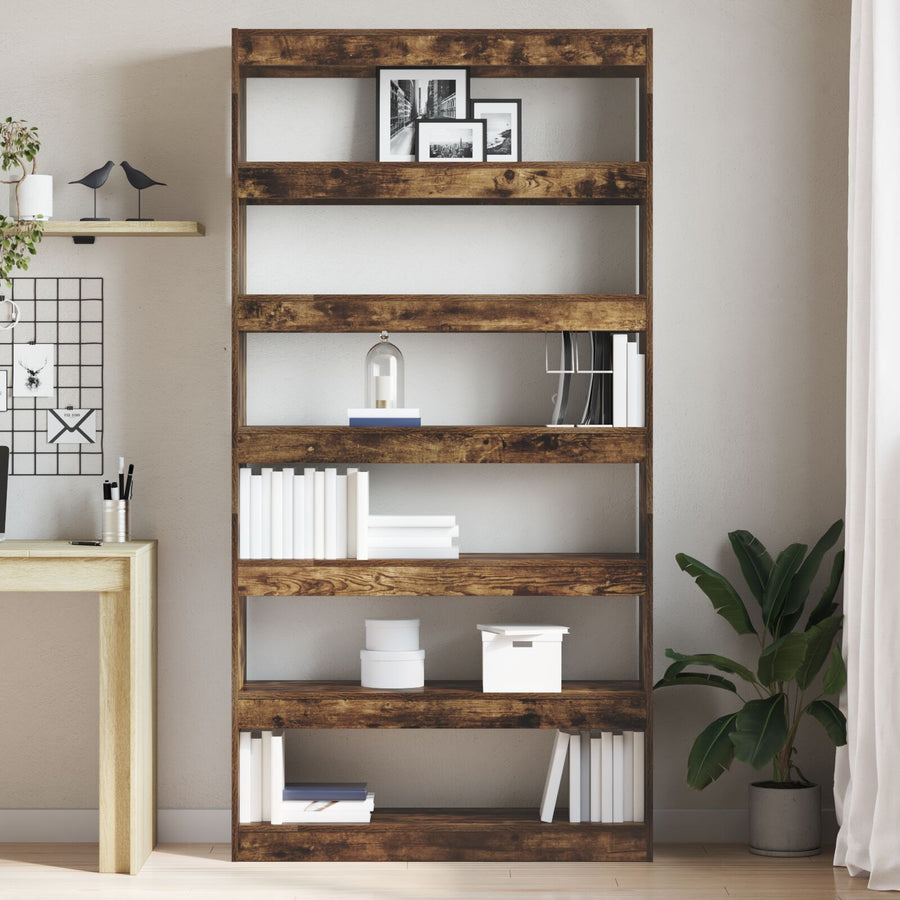 Bruine Boekenkast Bruin Geengineerd Hout 100 X 30 X 198 Cm