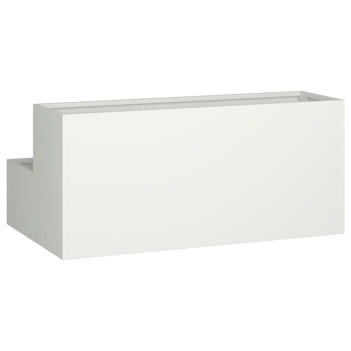 Tuin Planter 2-Tiering Te Staal 100 x 60 x 45 cm Wit