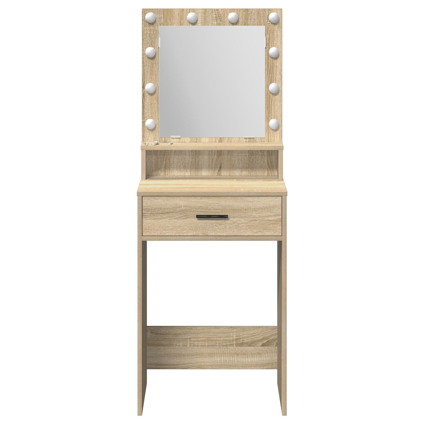 Kaptafel Met Led-Lampjes 50 x 41 x 135 cm Sonoma eiken