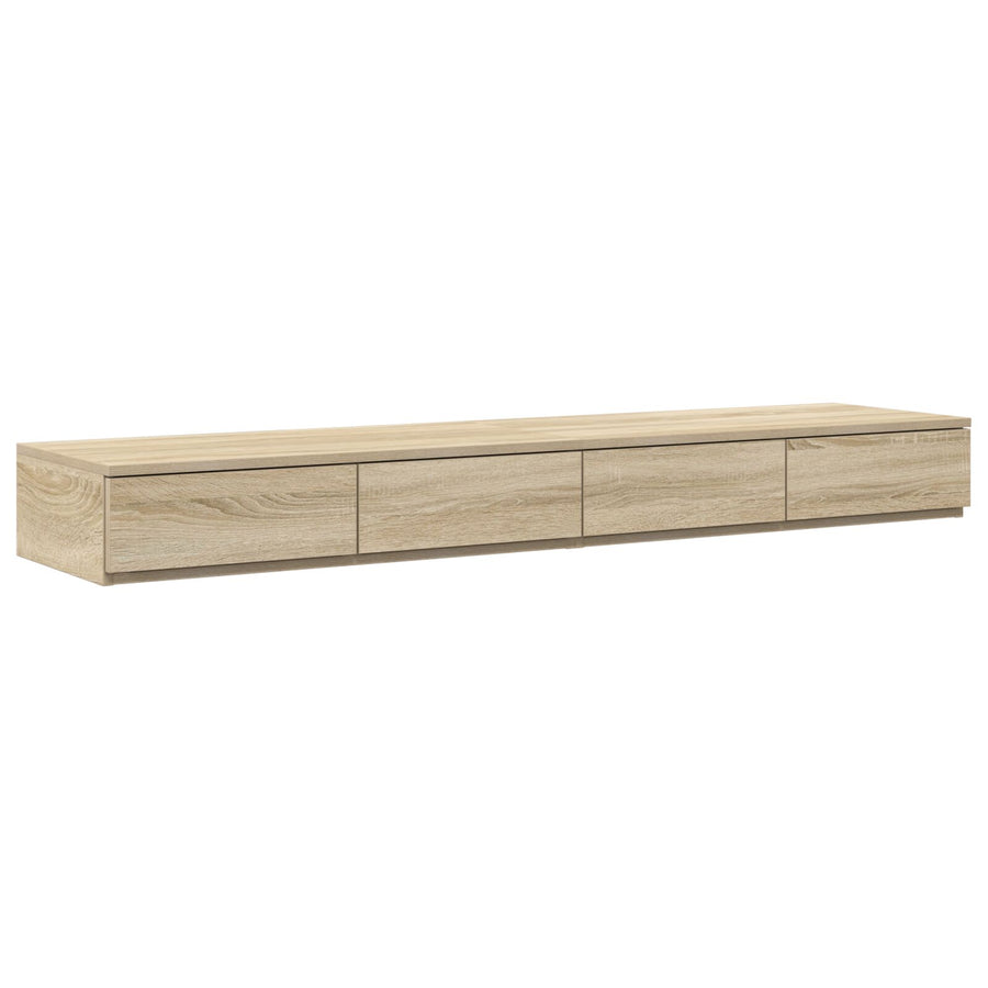 Opbergbedframe Sonoma Eiken Spaanplaat 140 X 190 Cm Artisanaal Eiken