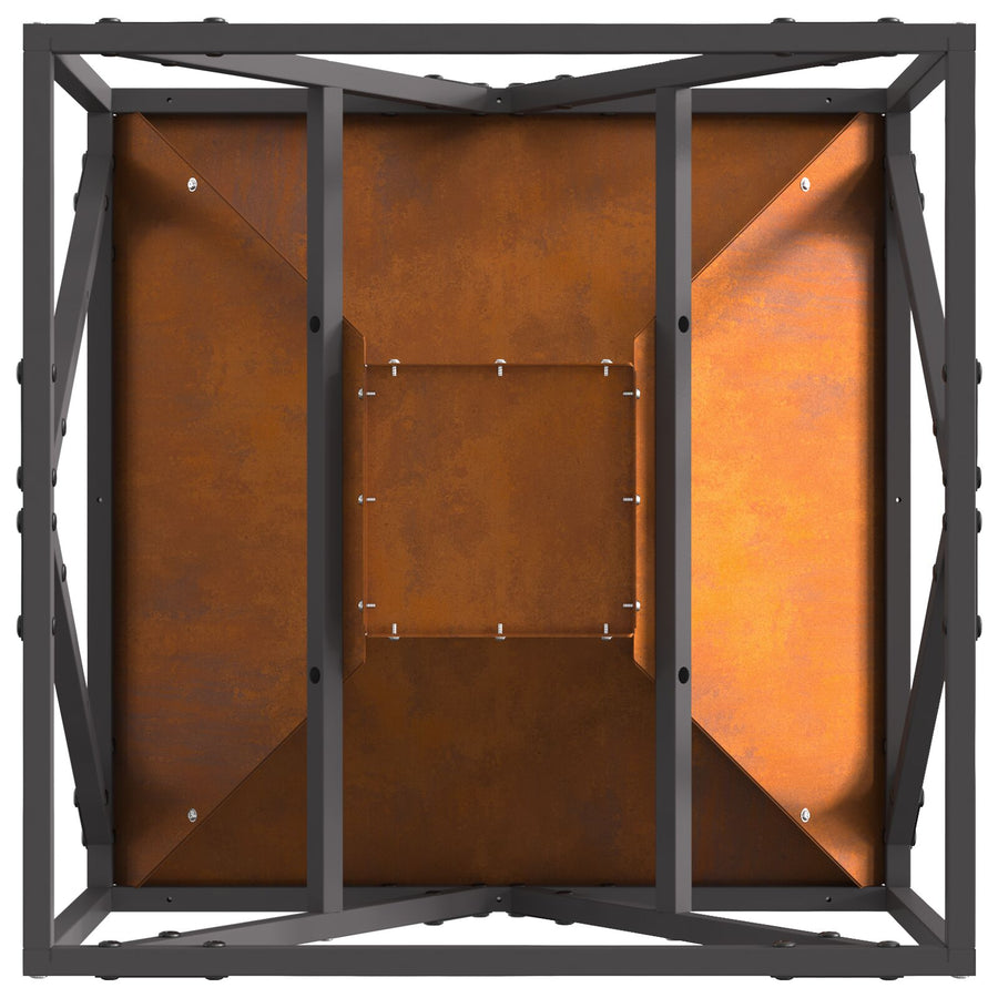 Vuurkorf Vierkant 50X50X35 Cm Weerbestendig Staal