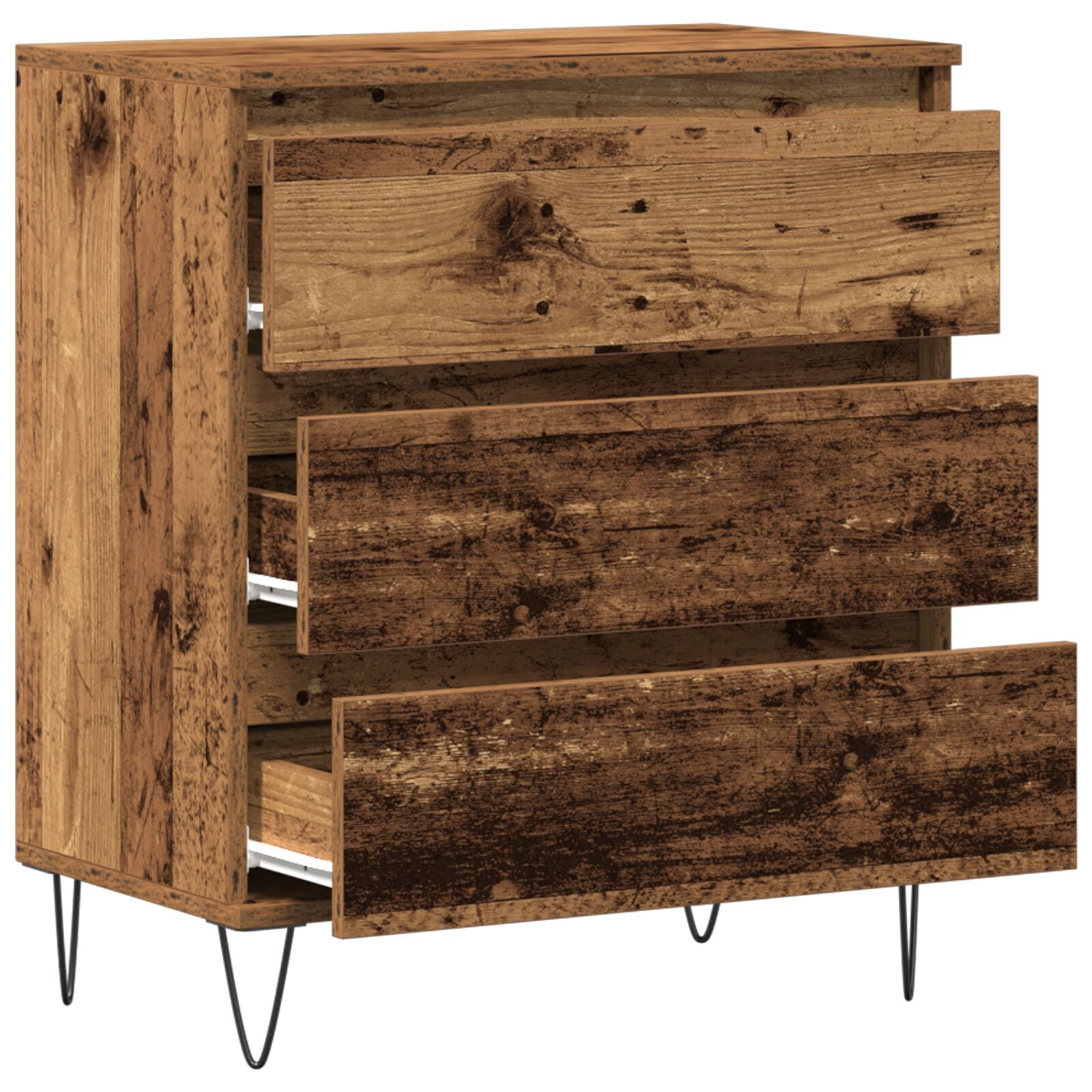 Dressoir Met Lades 60X35X70 Cm Geëngineerd Hout Oude hout