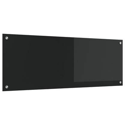 Keukenachterwand 110X40X0,6 Cm Gelaagd Glas Zwart 110 x 40 cm