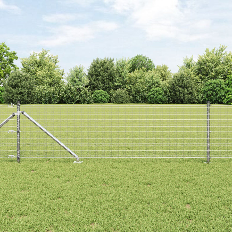 Hekpaal Set Set Van 2 Gegalvaniseerd Staal 25 X 0,5 M Duurzaam Gegalvaniseerd Staal