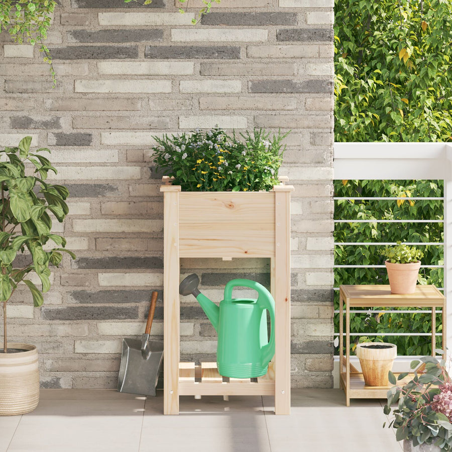 Tuinbak Met Plank 45X45X76 Cm Massief Vurenhout 45 x 45 x 76.5 cm