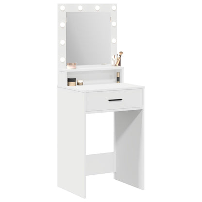 Make-Uptafel Met Led-Lampjes 50 x 41 x 135 cm Wit