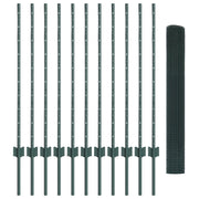 Tuinhek 1 x 25 m groen staal