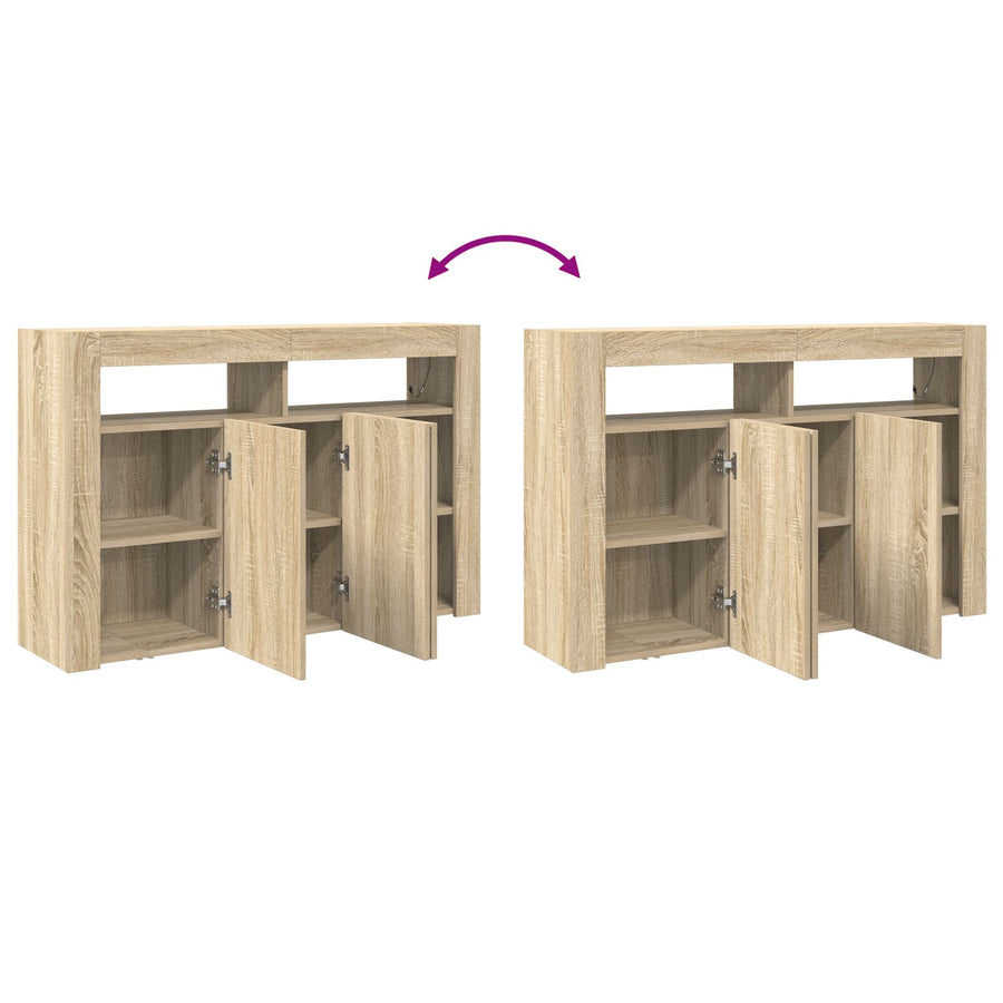 Dressoir Engineered Hout 116 X 30 X 75 Cm Dressoir Sonoma eiken