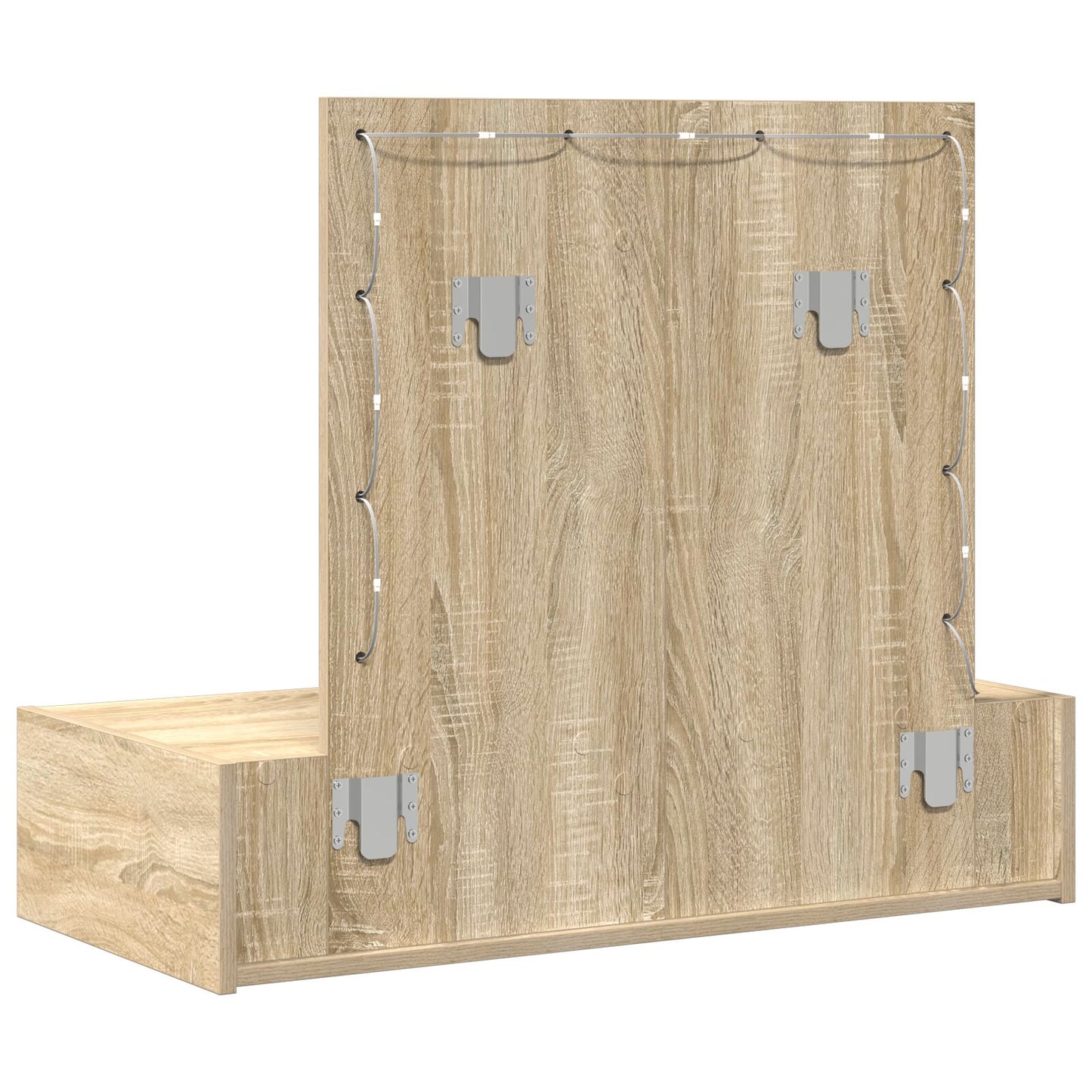 Wandkaptafel Verlichting 83 x 40 x 70 cm Sonoma eiken met LED