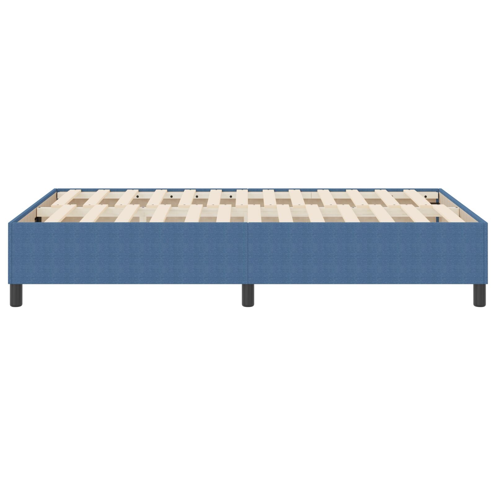 Boxspring Bed Corduroy Stof Blauw 120 x 200 cm