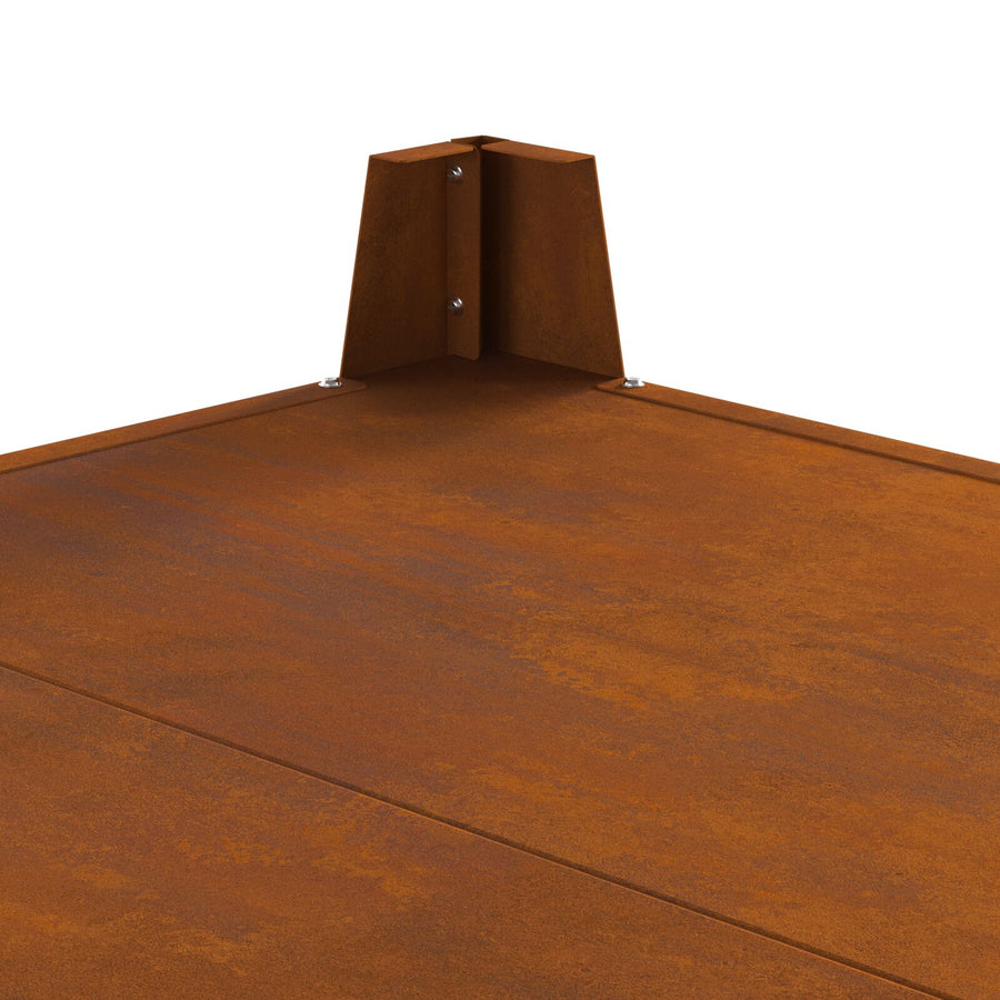 Vuurkorf Corten Staal Staal Duurzaam 80 x 80 x 43 cm Verweerd staal/Bruin