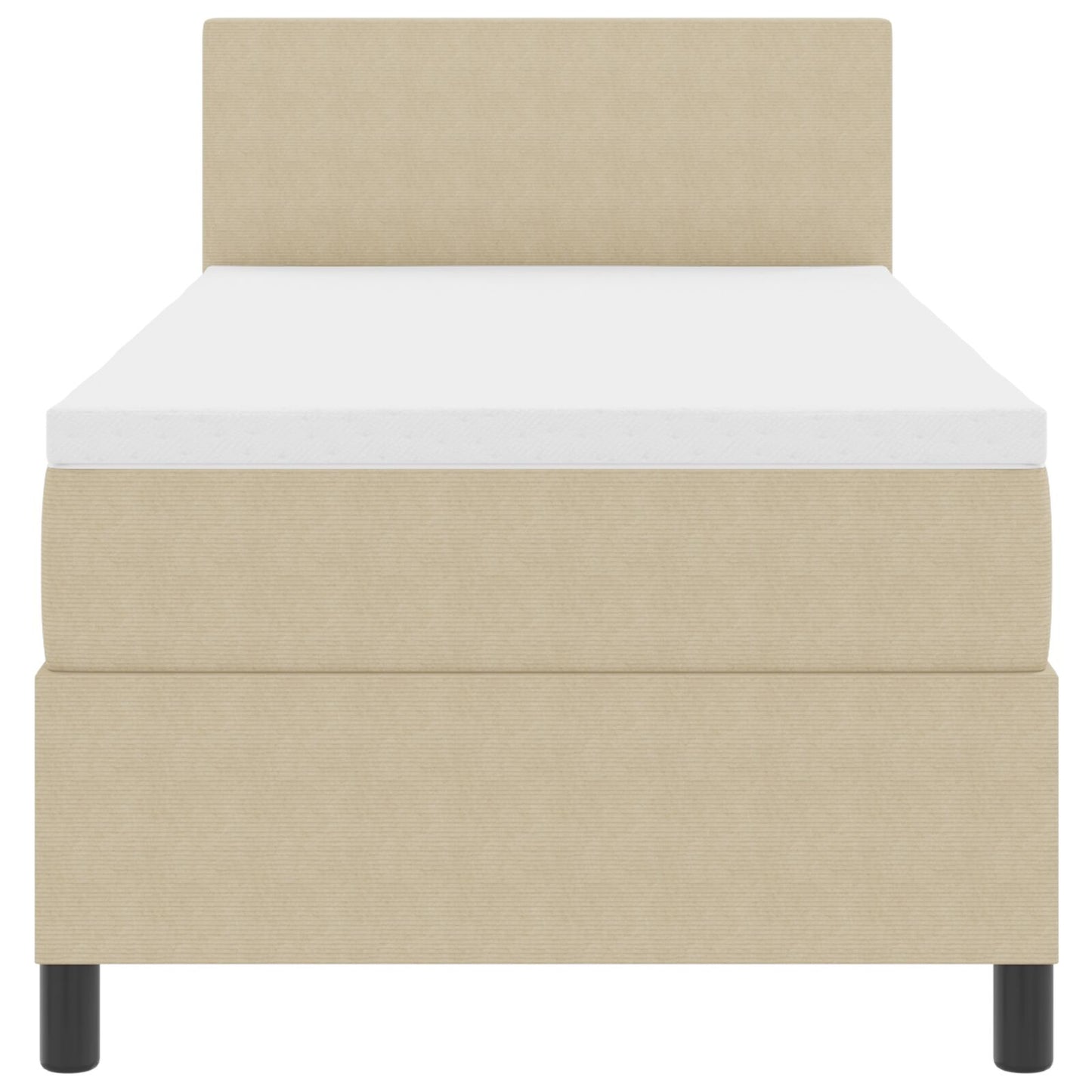 Boxspring Bed Met Matras Lichtgroen Grijs 90X200 Cm Corduroy Stof