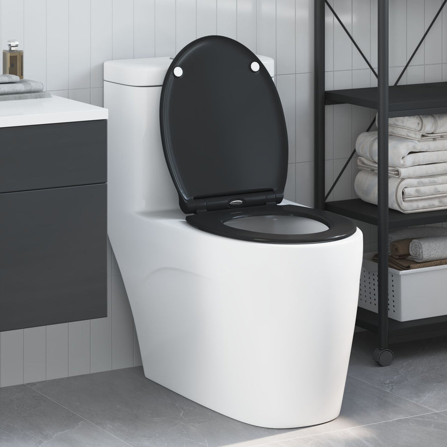 Quick Release Toiletseat Met Soft Close Duroplast Zwart