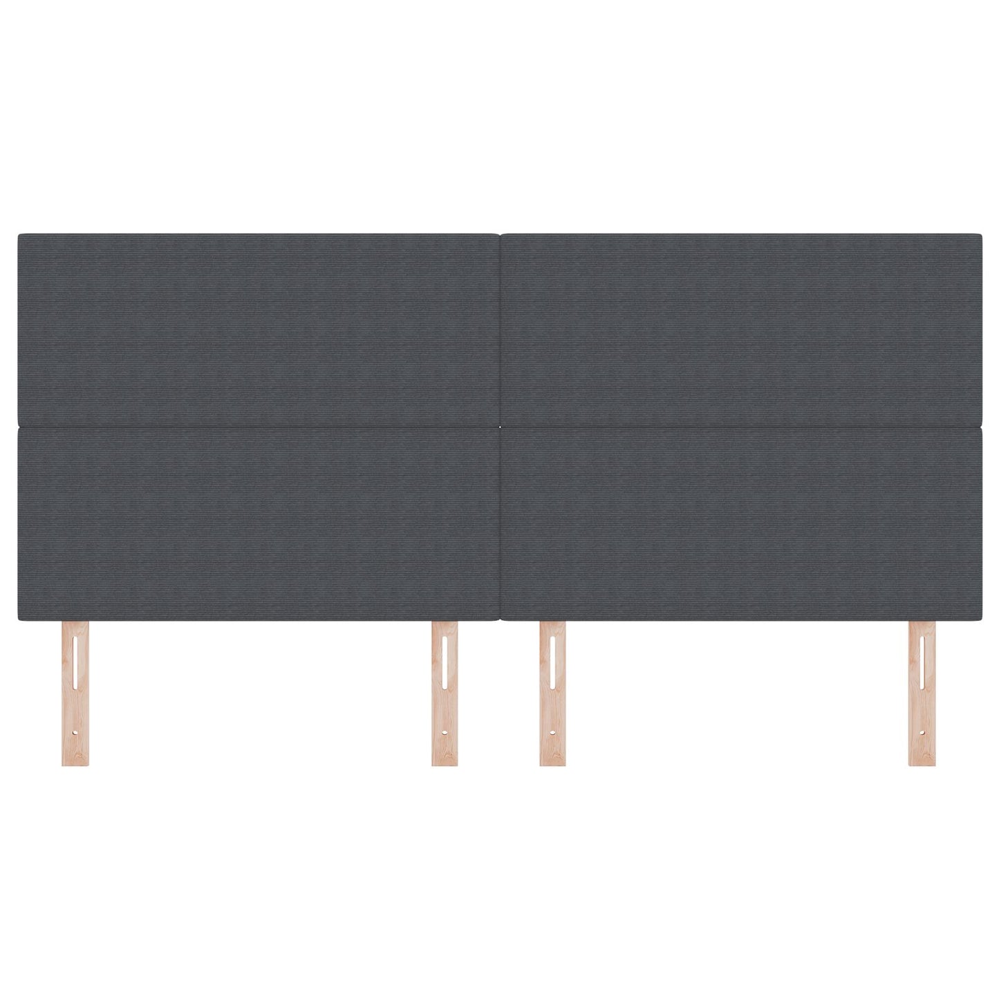 Hoofdbord Effen Ontwerp Korte Stof Donkergrijs 200 cm Hoog hoofdbord