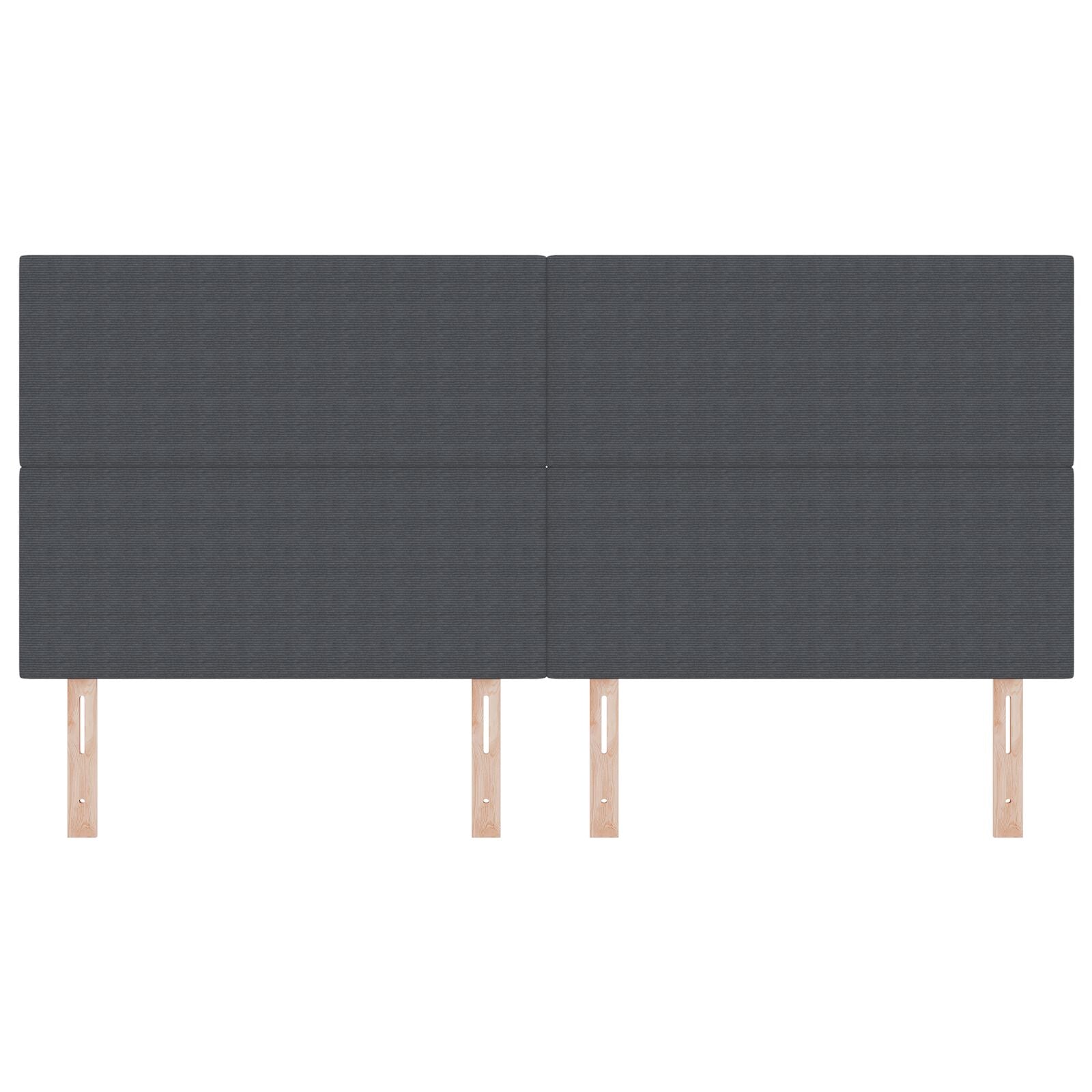 Hoofdbord Effen Ontwerp Korte Stof Donkergrijs 200 cm Hoog hoofdbord
