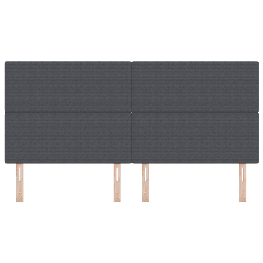 Hoofdbord Effen Ontwerp Korte Stof Donkergrijs 200 cm Hoog hoofdbord