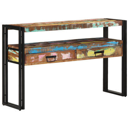 Bijzettafels Meerkleurig En Metaal 120 x 33 x 75 cm Massief gerecycled hout
