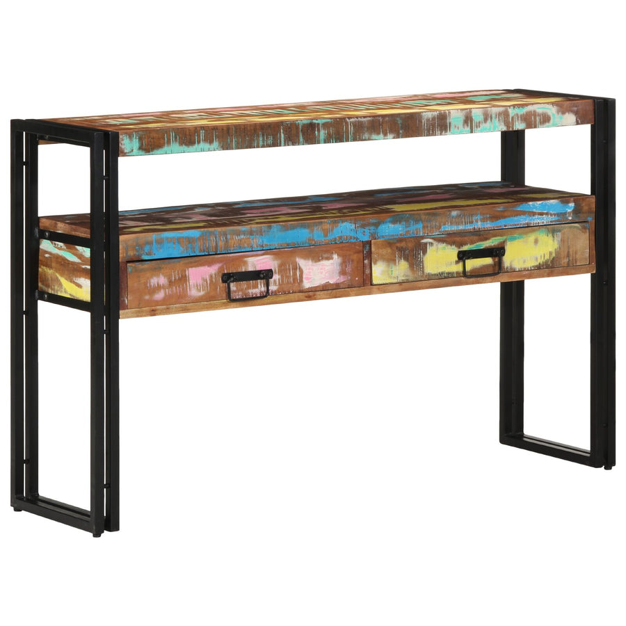 Bijzettafels Meerkleurig En Metaal 120 x 33 x 75 cm Massief gerecycled hout