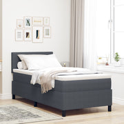 Box spring bed Dark Grey and White 80 x 200 cm Cotton Fabric