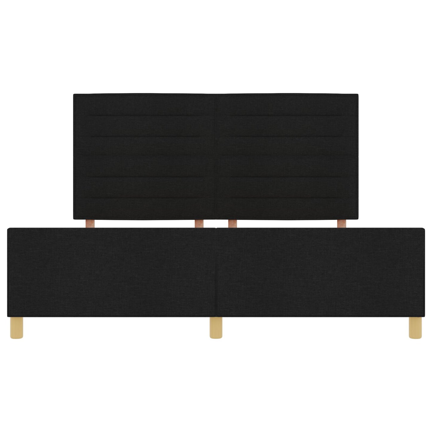 Bedframe Zwart 180X200 Cm Stof Crème