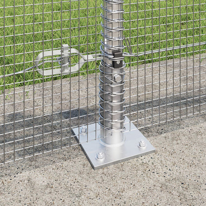 Gelast Draadhek Met 13 Geflansde Posts 0.4X25 M Verzinkte Staal Gegalvaniseerd Staal