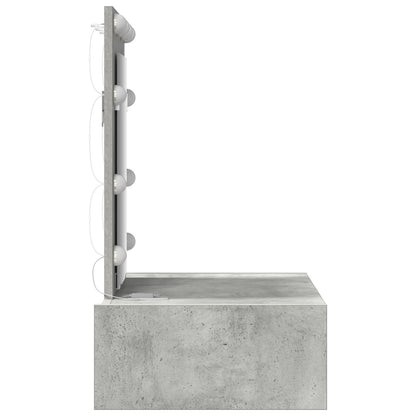 Wandkaptafel -Verlichting - 60 x 40 x 70 cm Beton grijs met LED