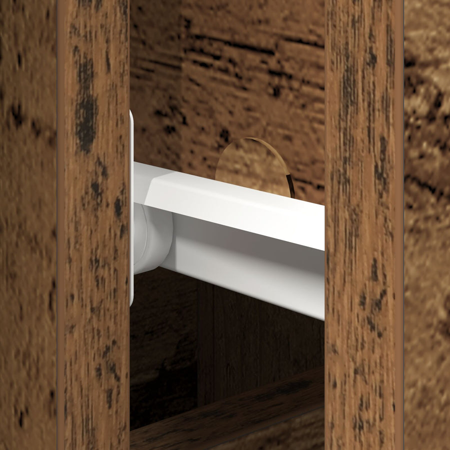 Dressoir Met Deuren & Lades Oud Hout 101,5X35X70 Cm