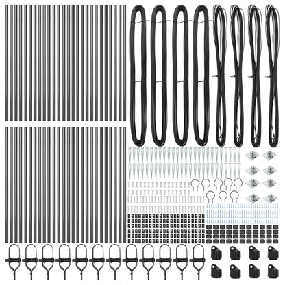 Hekpalen Met Spies 52 Stuks Ø32 Mm Gegalvaniseerd Staal Grijs 60 cm 52x spijkerpaal