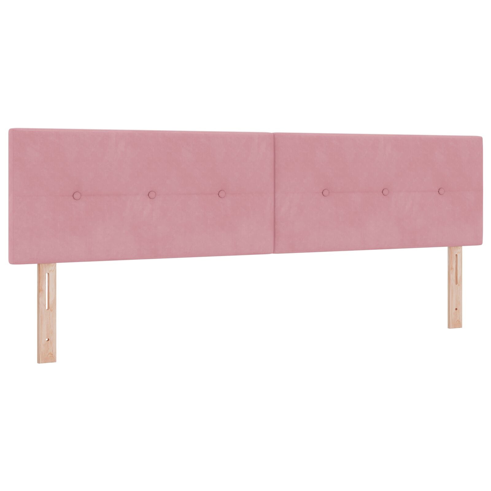 Hoofdbord Met Knopen Velours Roze 180 cm Laag hoofdbord
