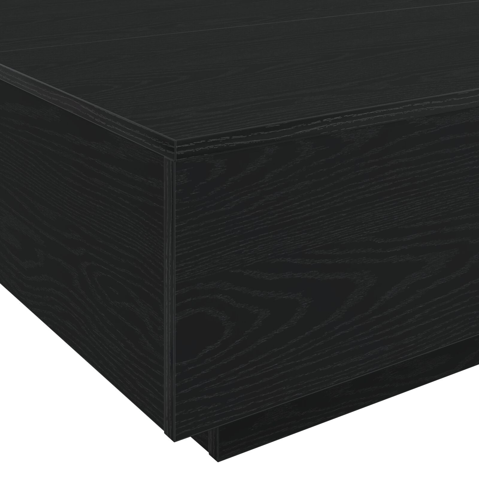 Salontafel Met Led-Verlichting Zwarte Eik 80X80X31 Cm