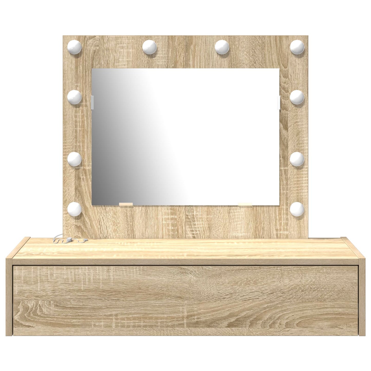 Wandkaptafel Verlichting 83 x 40 x 70 cm Sonoma eiken met LED