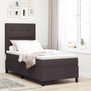 Boxspringbed 90x200 cm donkerbruin stof