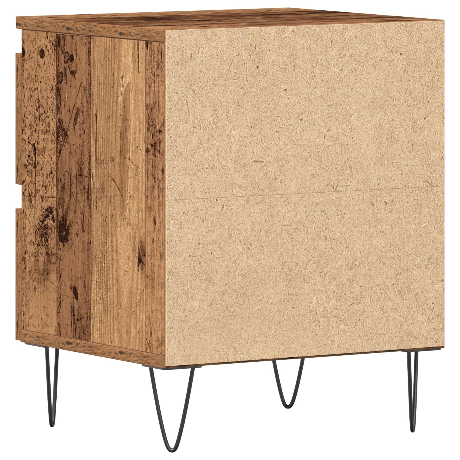 Nachtkastjes 2 Stuks Oud Hout 40X35X50 Cm Engineered Wood