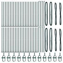 Hekpalen Set Van 104 Beton 3,2 X 3,2 X 78,5 Cm Duurzaam Groen 150 cm 52x betonnen paal