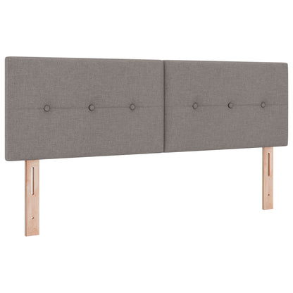 Boxspringbed Met Matras Stof Taupe 160 x 200 cm Geknoopt