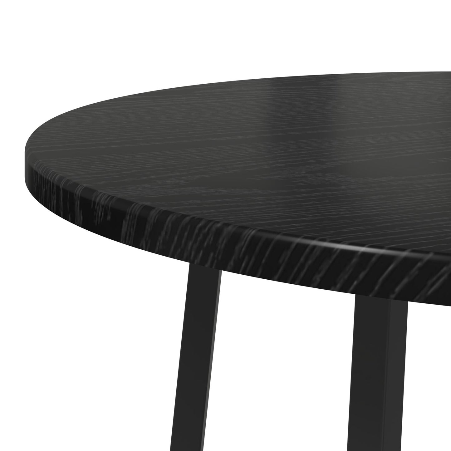 Bijzettafel 2 Stuks Hout En Metaal Zwart eiken