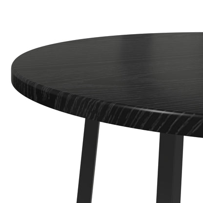 Bijzettafel 2 Stuks Hout En Metaal Zwart eiken