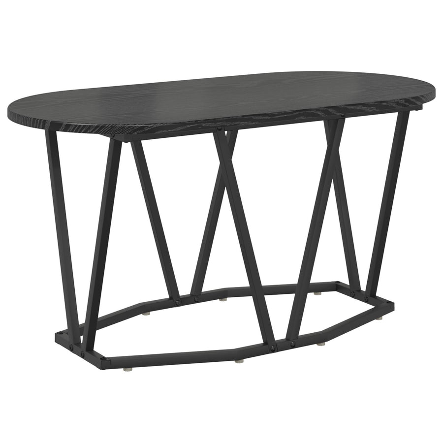 Salontafel 80X40X40,5 Cm Geengineerd Hout En Metaal Zwart eiken
