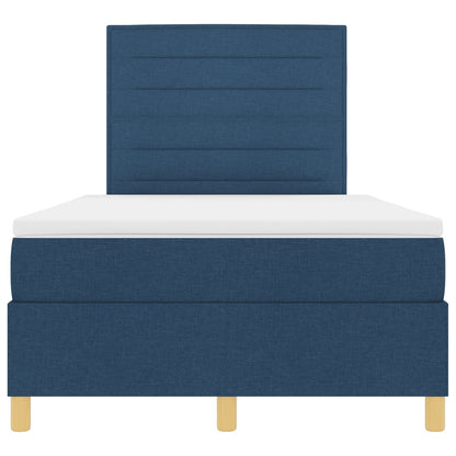 Boxspring Bed Met Matras Blauw 120X200 Cm Stof Blauw