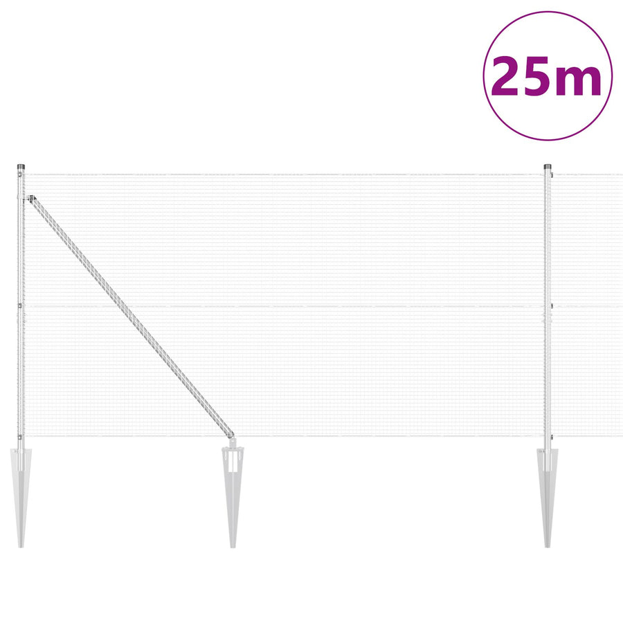Gelast Draadhek Met 13 Spijkerposts 1.2X25 M Gegalvaniseerd Staal Gegalvaniseerd Staal