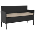 Stoelkussen taupe 140x40x8 cm polyester