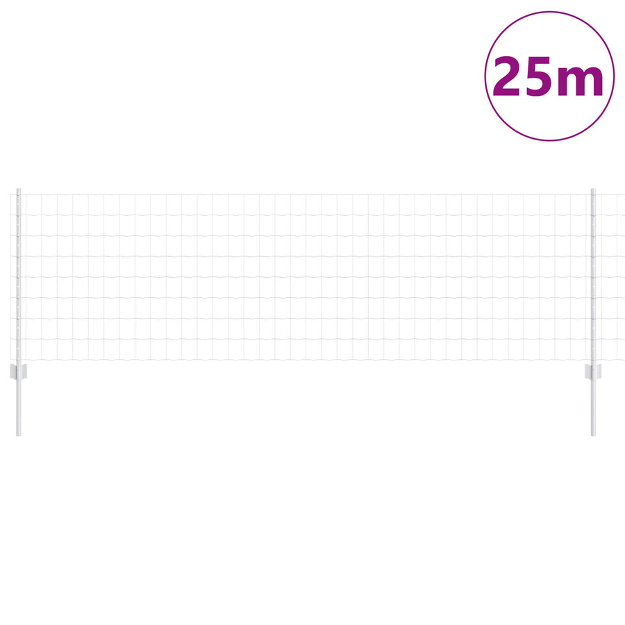 Euro Fence Set Set Van 2 Gegalvaniseerd Staal 25 X 0.8 M Duurzaam