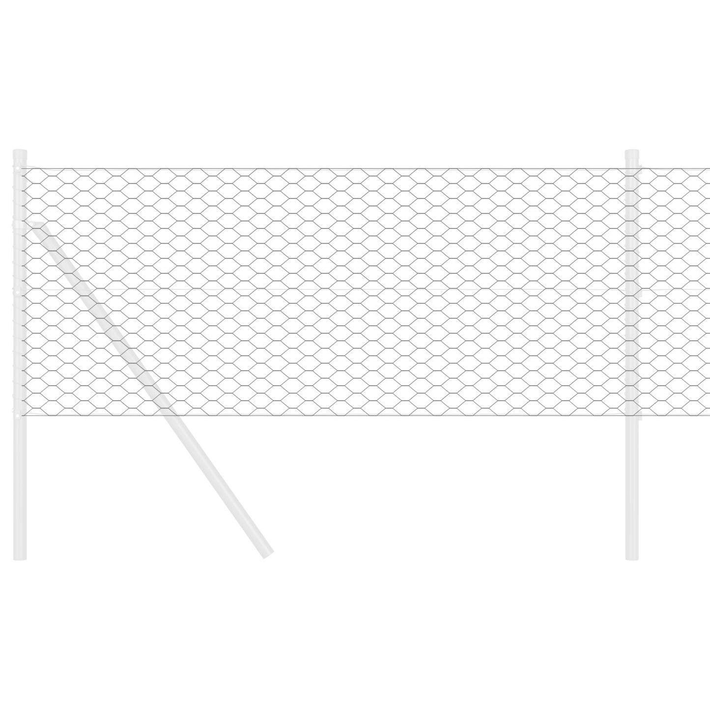Hexagon Schutting 0.6X100 M Staal Grijs 100 x 0.6 m 36 mm