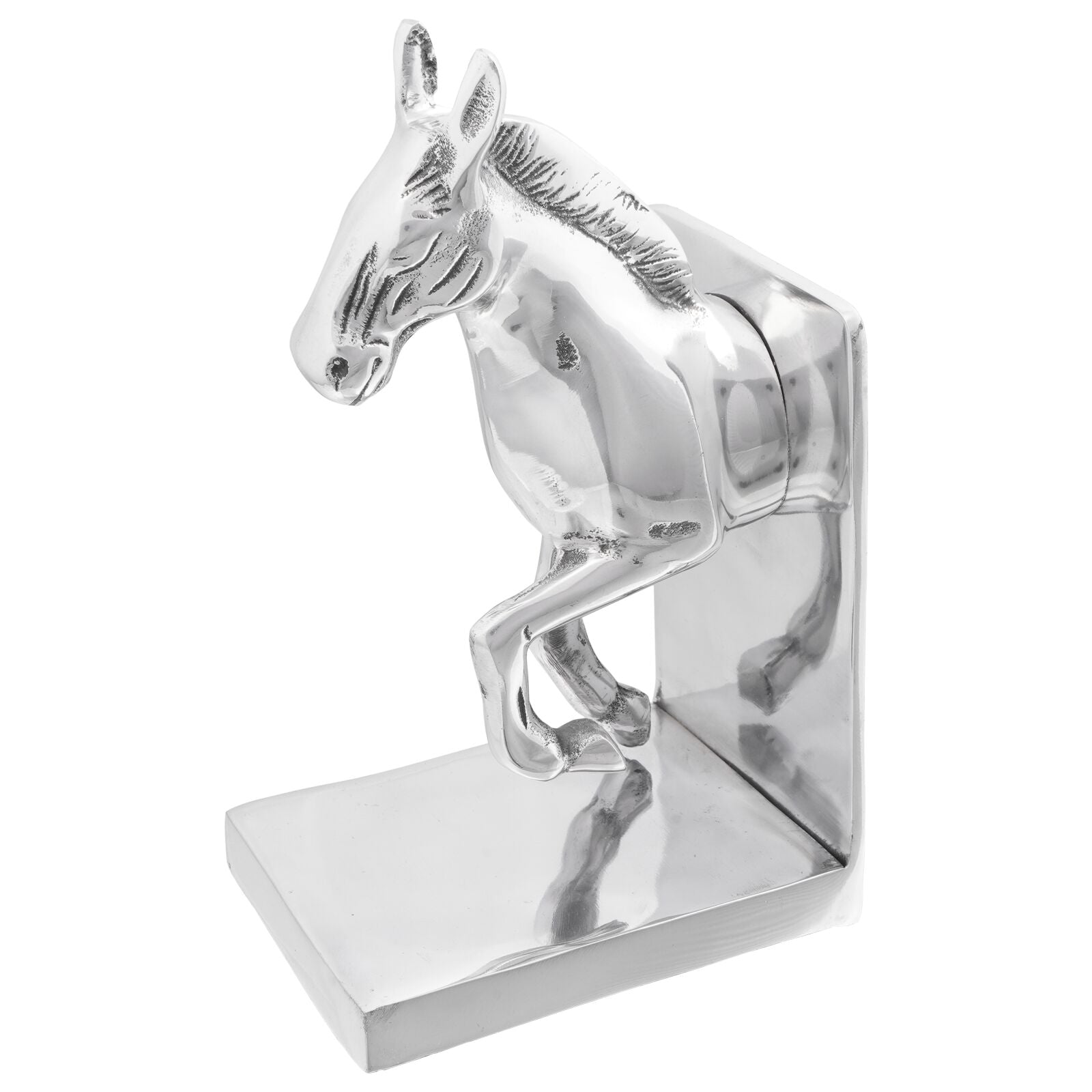 Boekensteunen 2 Stuks Zilver 11X14X25 Cm Aluminium Paard