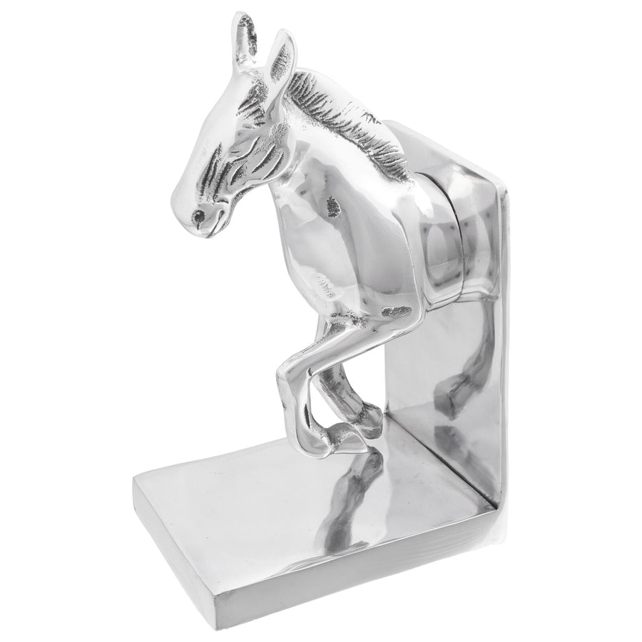 Boekensteunen 2 Stuks Zilver 11X14X25 Cm Aluminium Paard