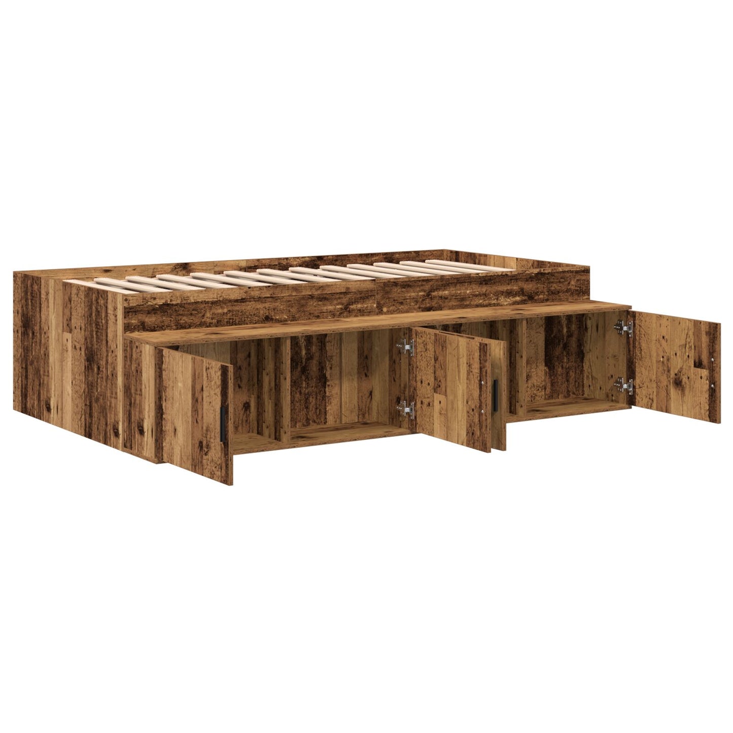 Opslagbedframe Massief Eiken 75X190 Cm