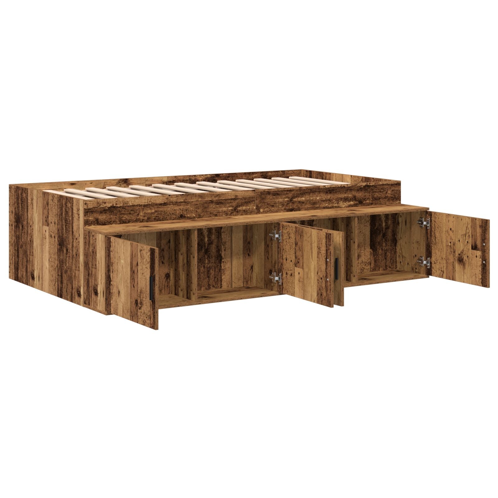 Opslagbedframe Massief Eiken 75X190 Cm