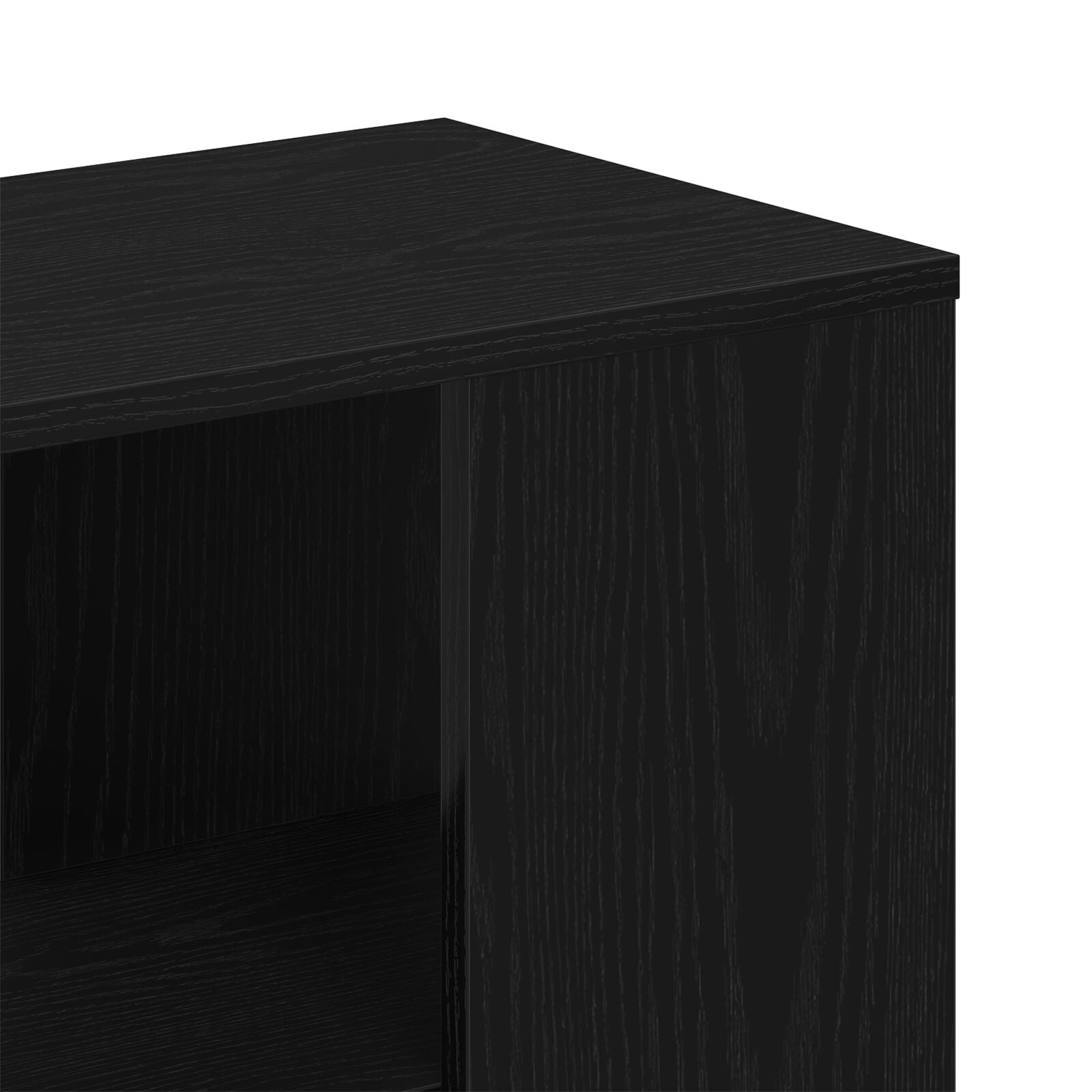Dressoir Zwart Eik 60X30X50 Cm Bewerkt Hout