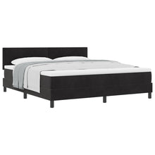 Boxspringbed Met Matras Zwart Super King Velvet Blauw